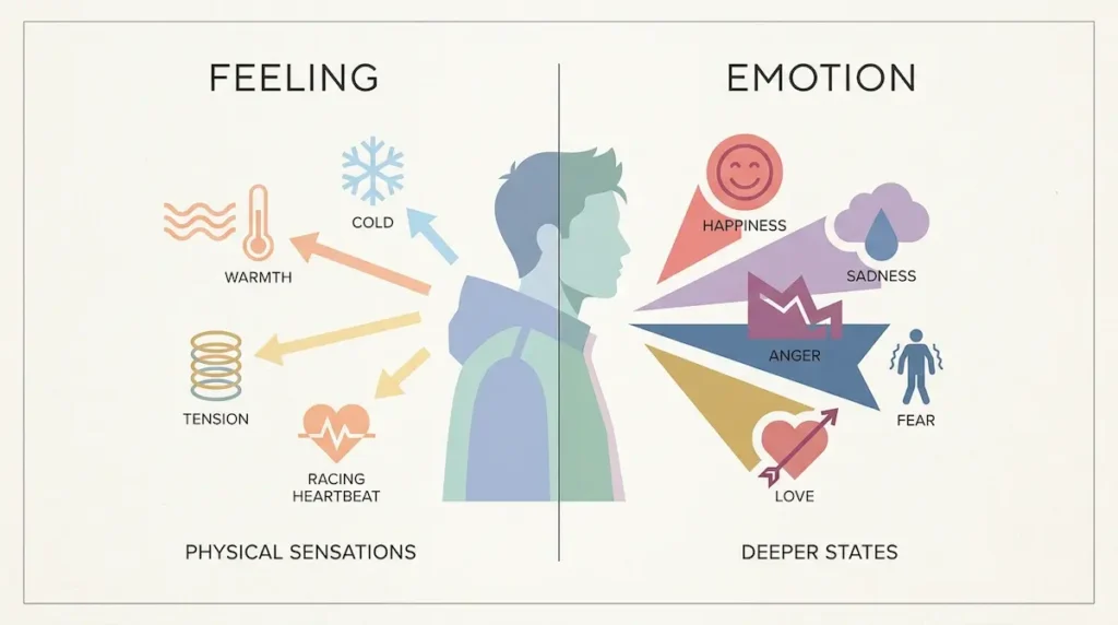 تفاوت emotion و feeling