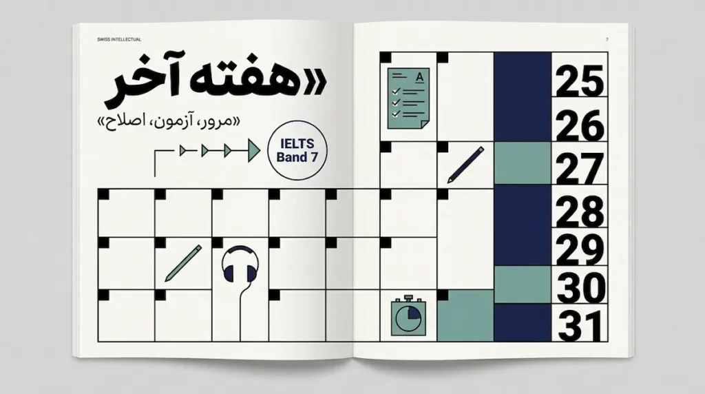 منابع آیلتس برای یک ماه