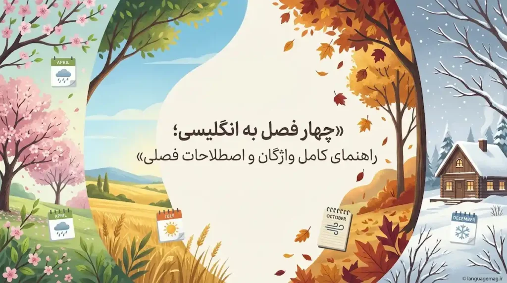 فصل ها به انگلیسی لغات چهار فصل به انگلیسی