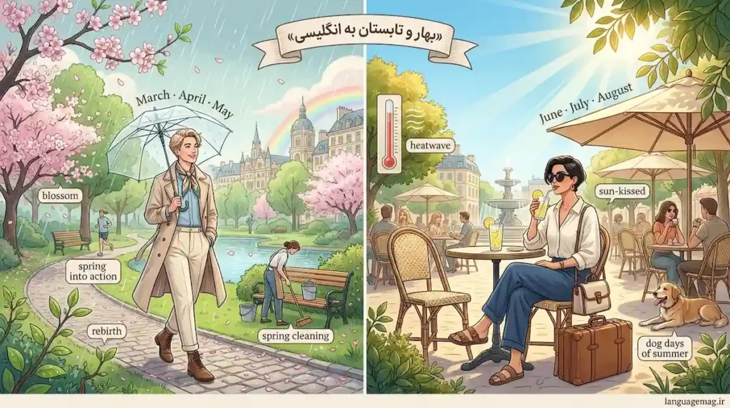 بهار به انگلیسی یا تابستان به انگلیسی
